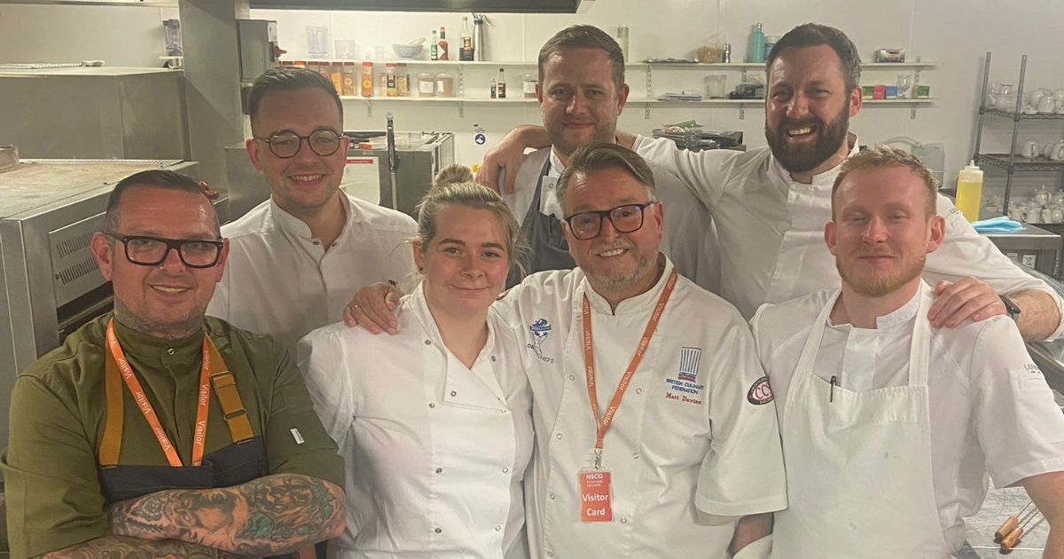 Matt Davies (centre) at British Culinary Foundation