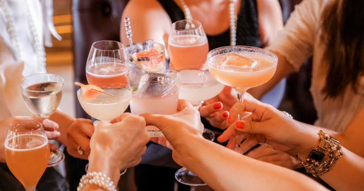 Cocktails at a gathering.