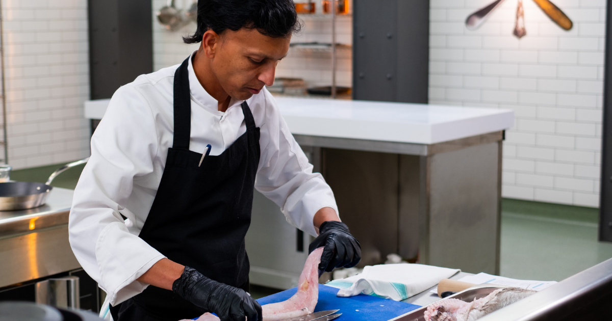 Rohan Wadke in the kitchen at Great British Menu 2026
