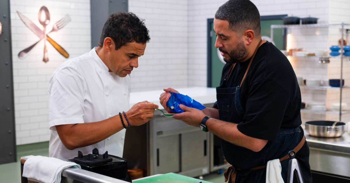 Ryan McVay with Paul Ainsworth on Great British Menu