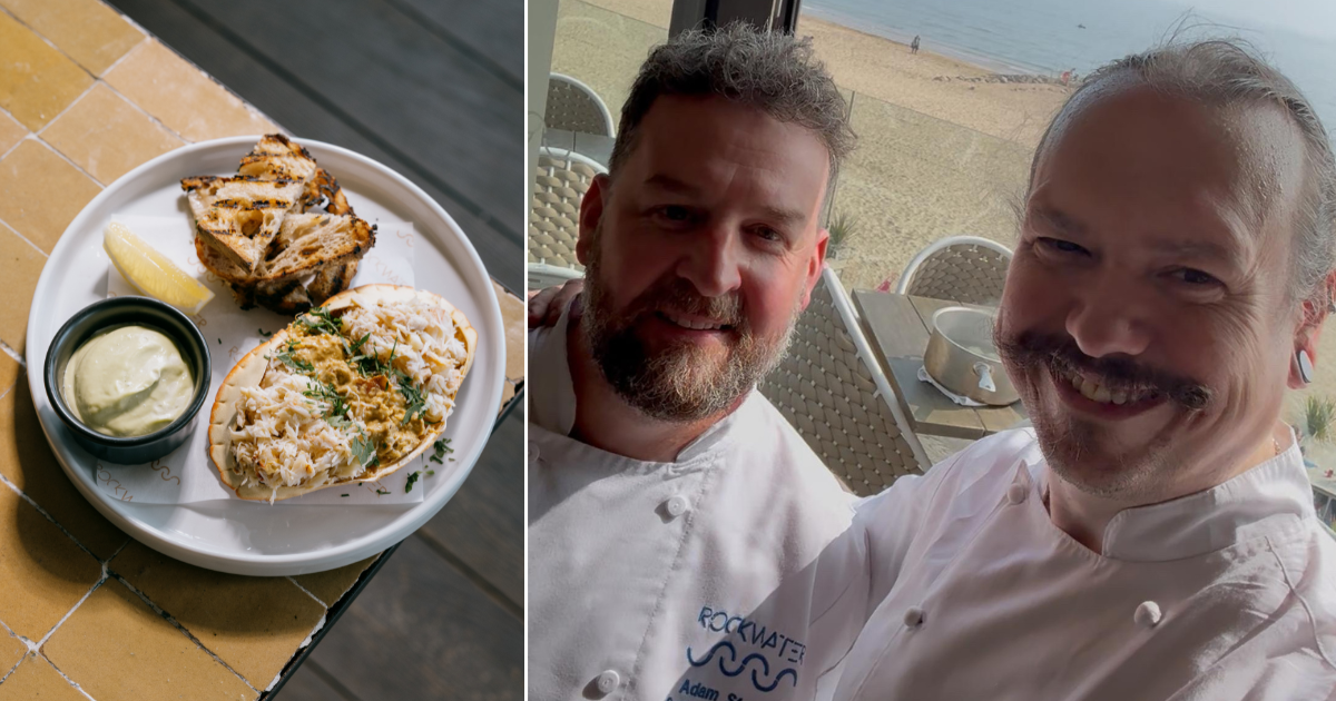 James Golding with chef and friend Adam Stocker