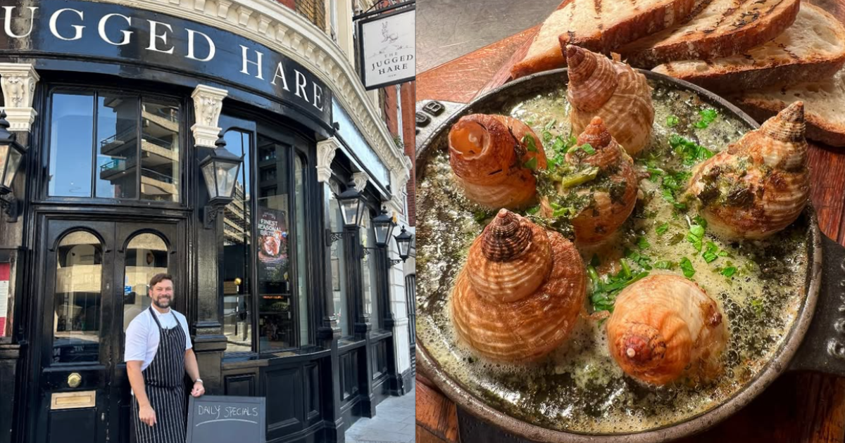 Dishes at The Jugged Hare, London