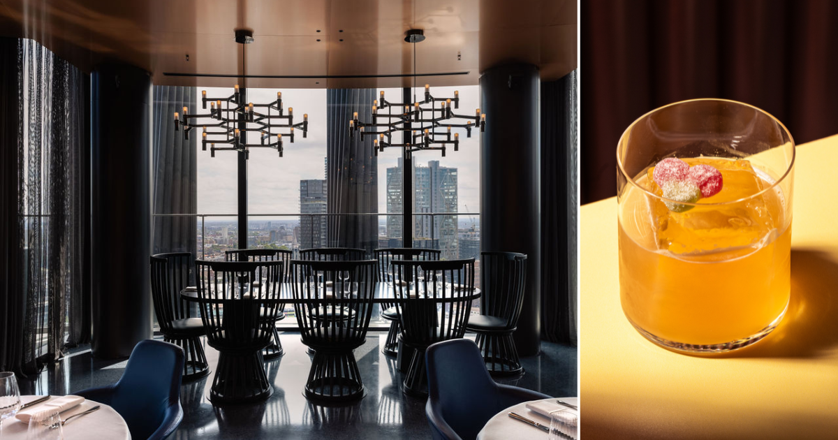 Cocktail bar at Solaya in London