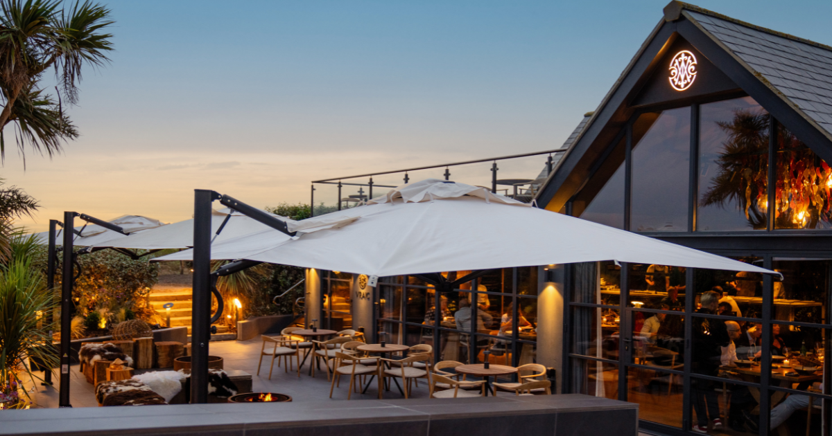 Vraic in the evening with lights on the exterior