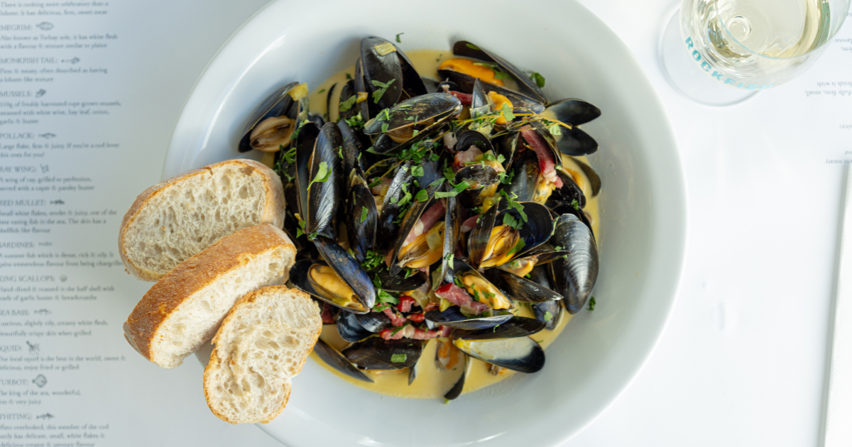 Food at Rockfish restaurant