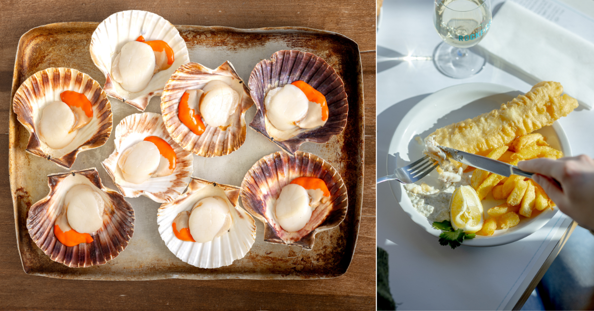 Food at Rockfish restaurant