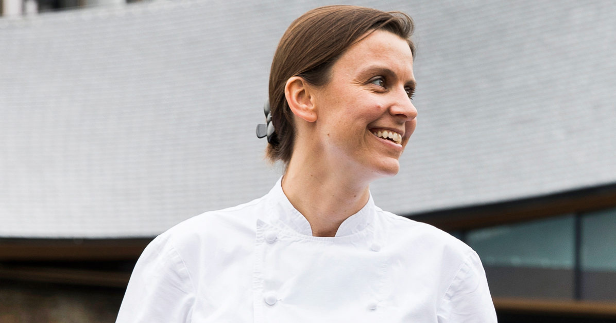 Pip Lacey in chef whites