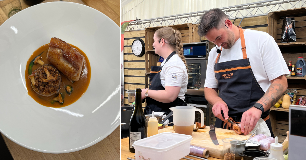 Brad Cacela and Sarah Hayward on TSC Live stage at UCFF