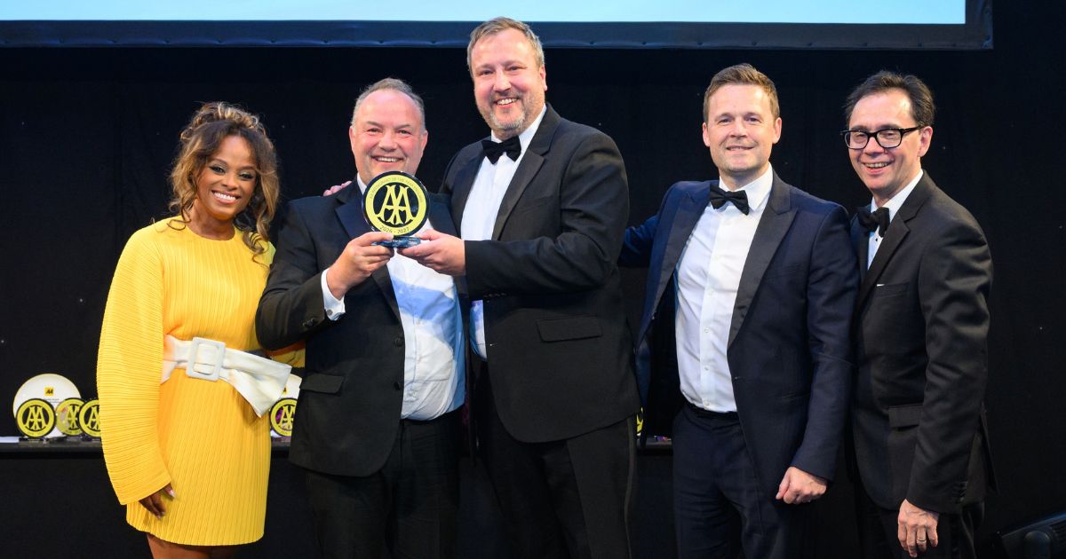 Andrew Pern and Stephen Smith at the AA Hospitality Awards 2026