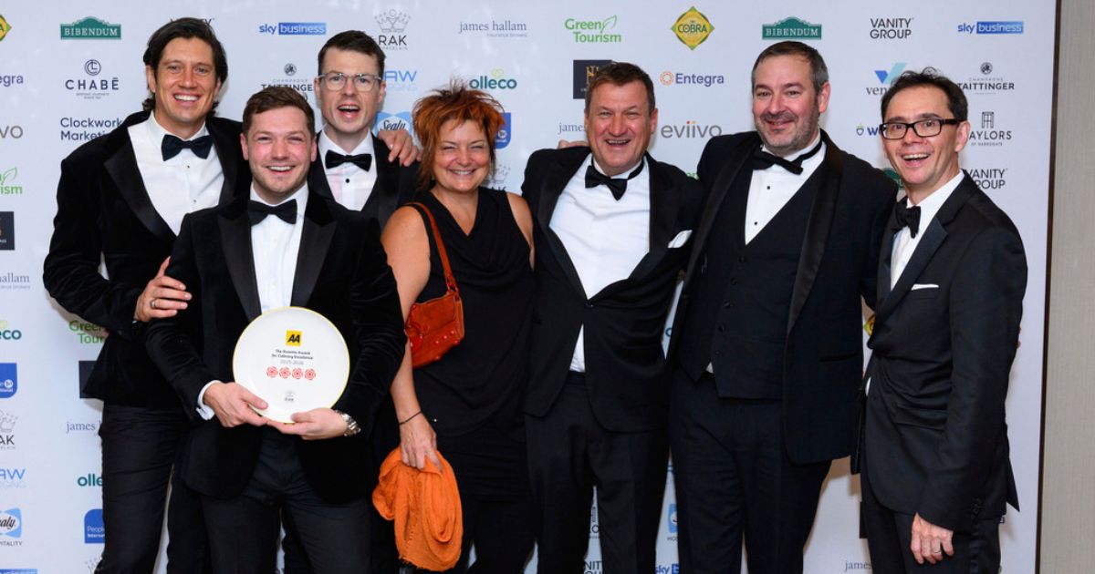 Source at Gilpin winning at the AA Hospitality Awards