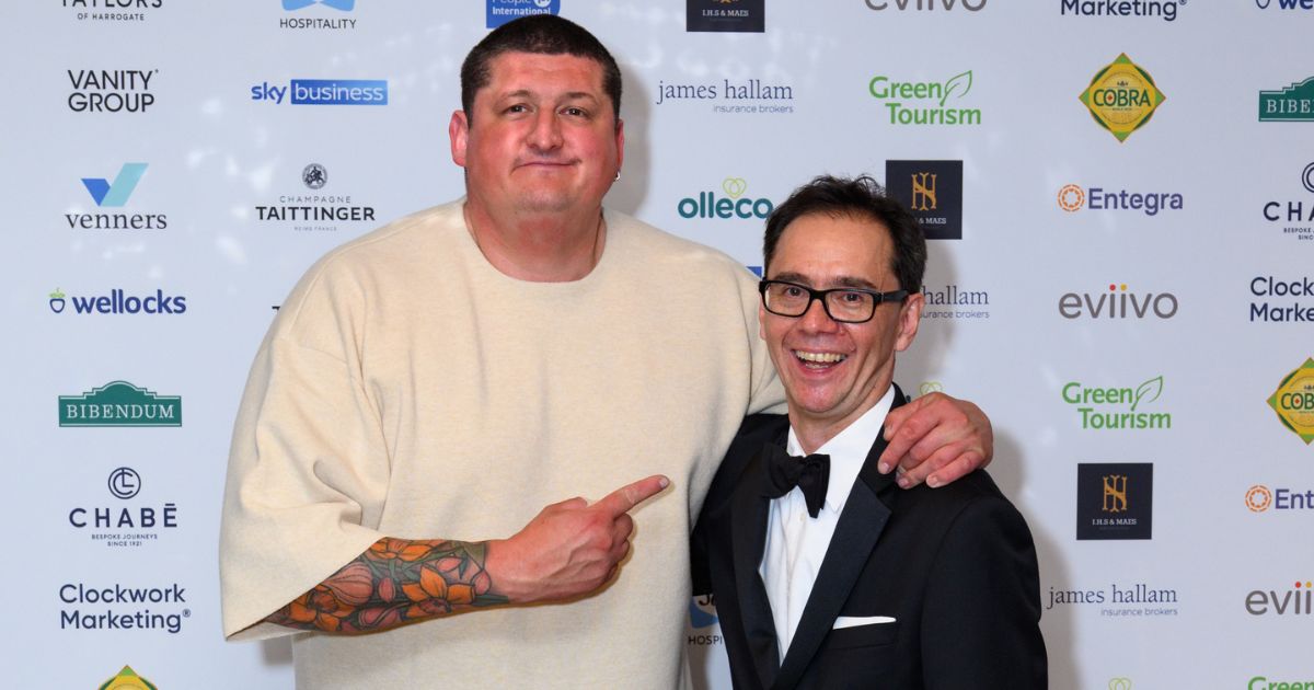 Gareth Ward winning AA Hospitality Awards Chefs' Chef of the Year