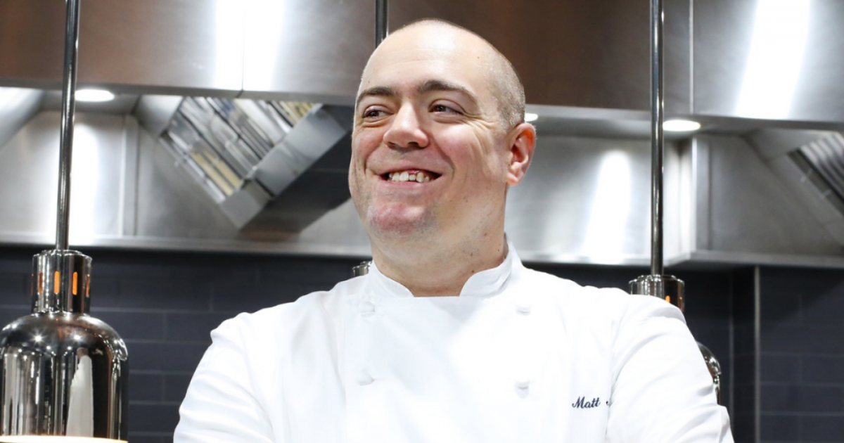 Matt Abé in chef whites