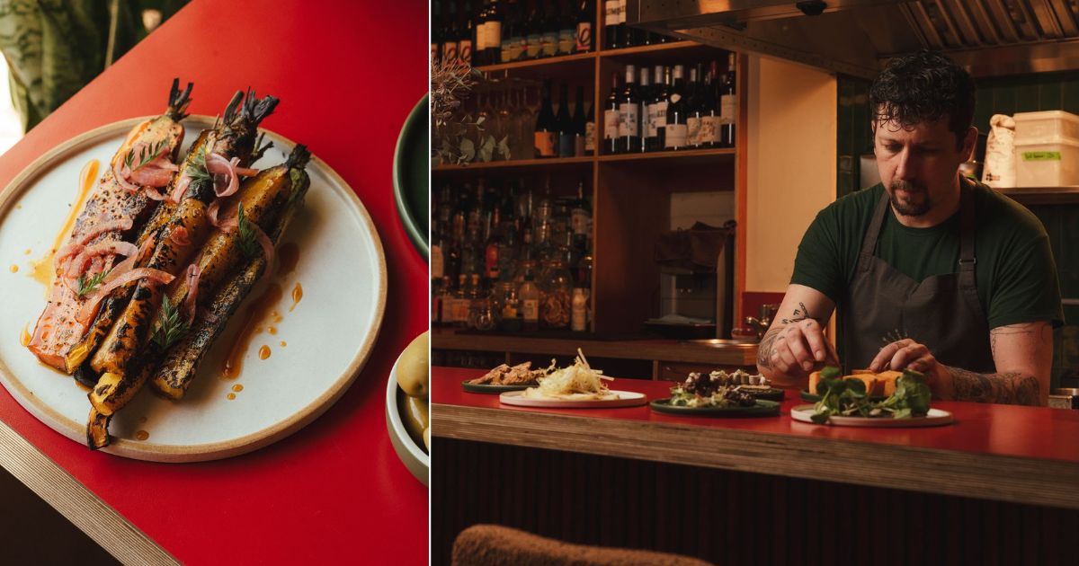 Aaron Costen and food at Pomus