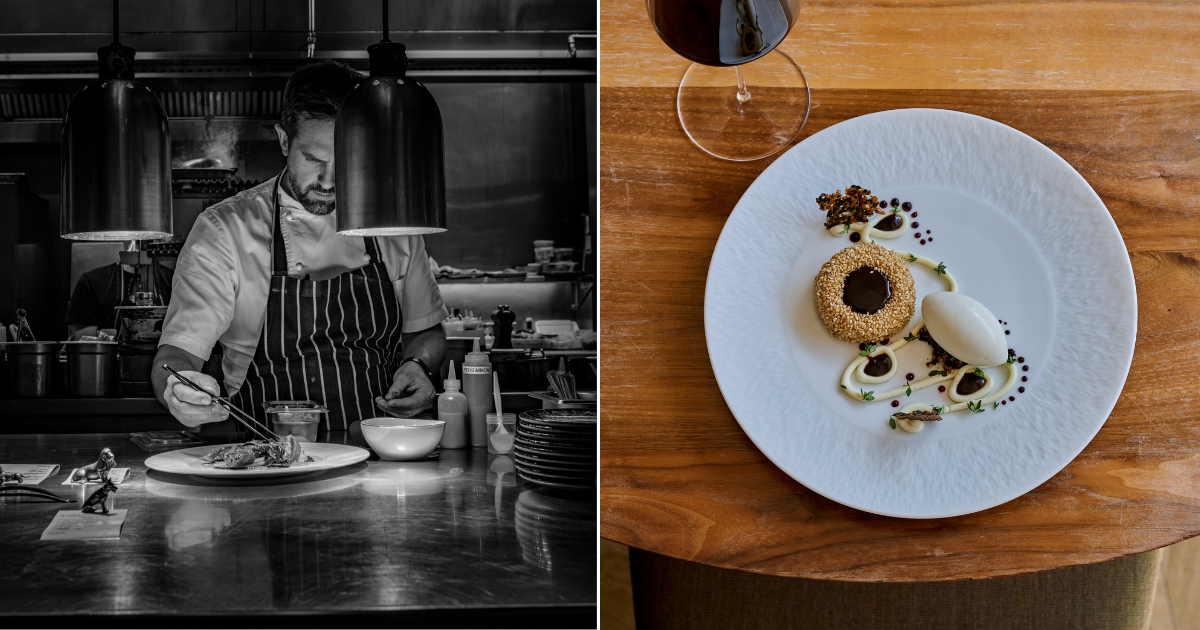 Adam Tooby-Desmond and food at Trivet