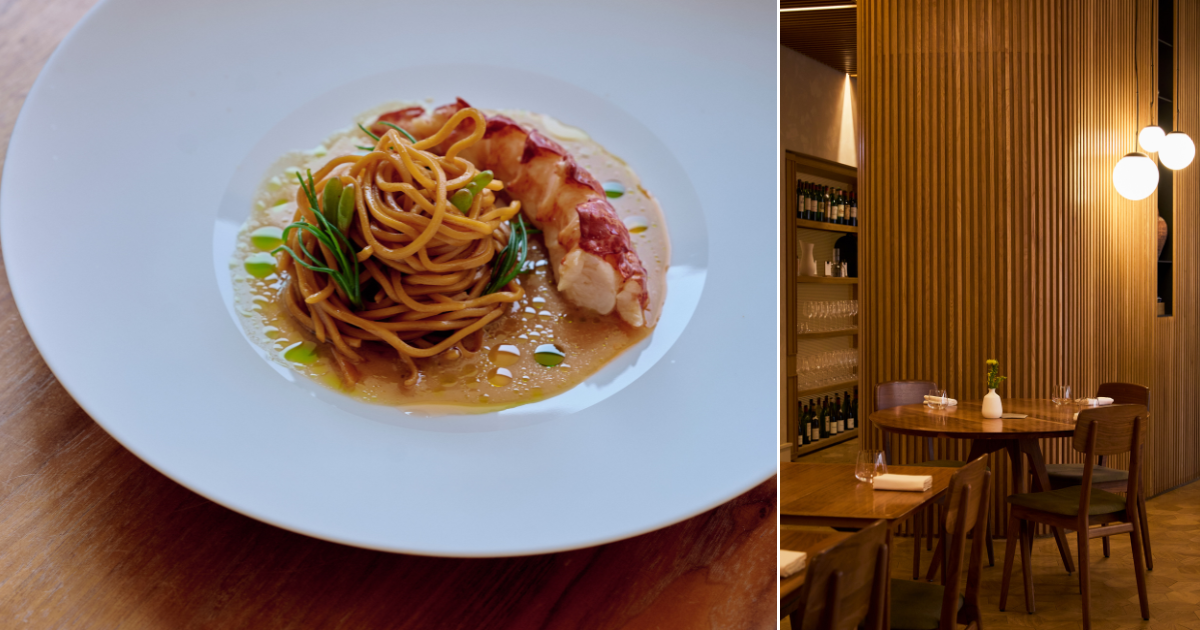 Food and the interior at Trivet