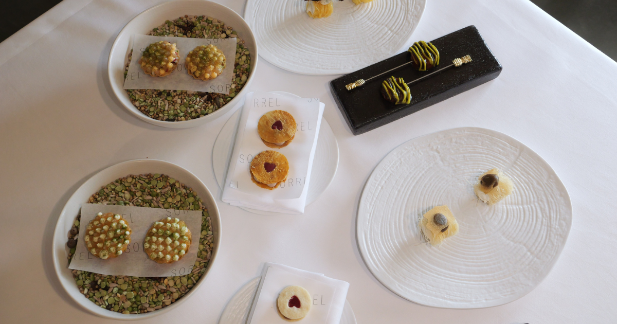 Snacks and petits fours at Sorrel