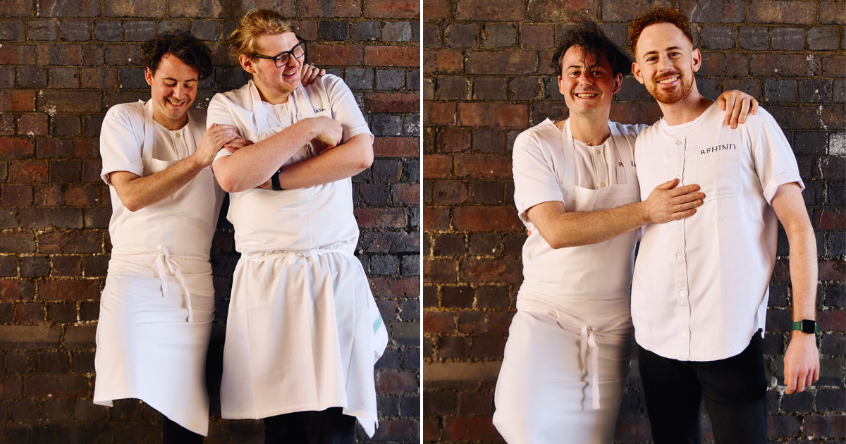 Andy Beynon with his team at Behind restaurant