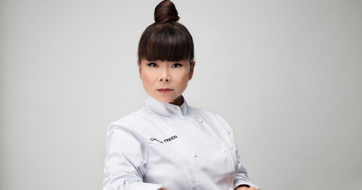 Cherish Finden in chef whites