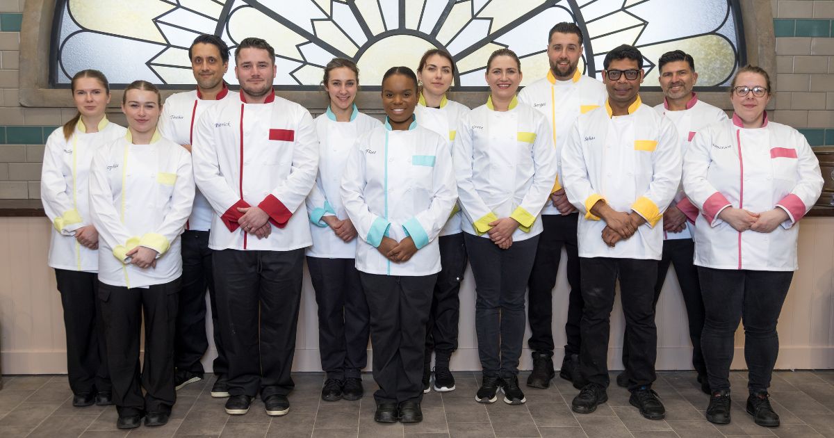 Chefs competing in episode four of Bake Off: The Professionals 2026