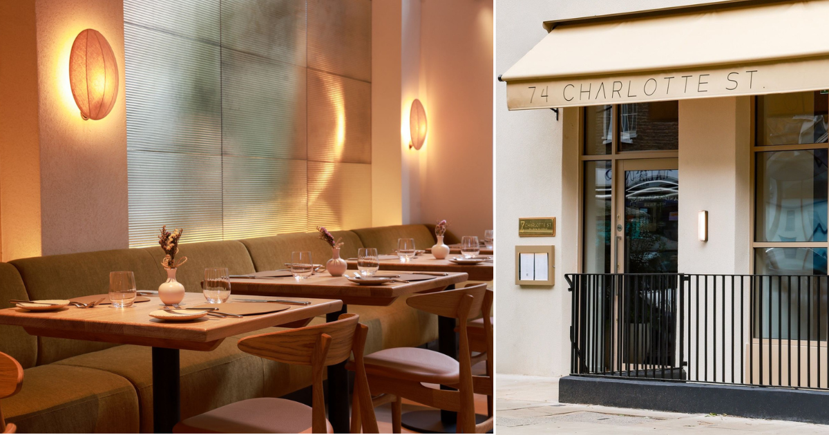 Interior and exterior of 74 Charlotte Street