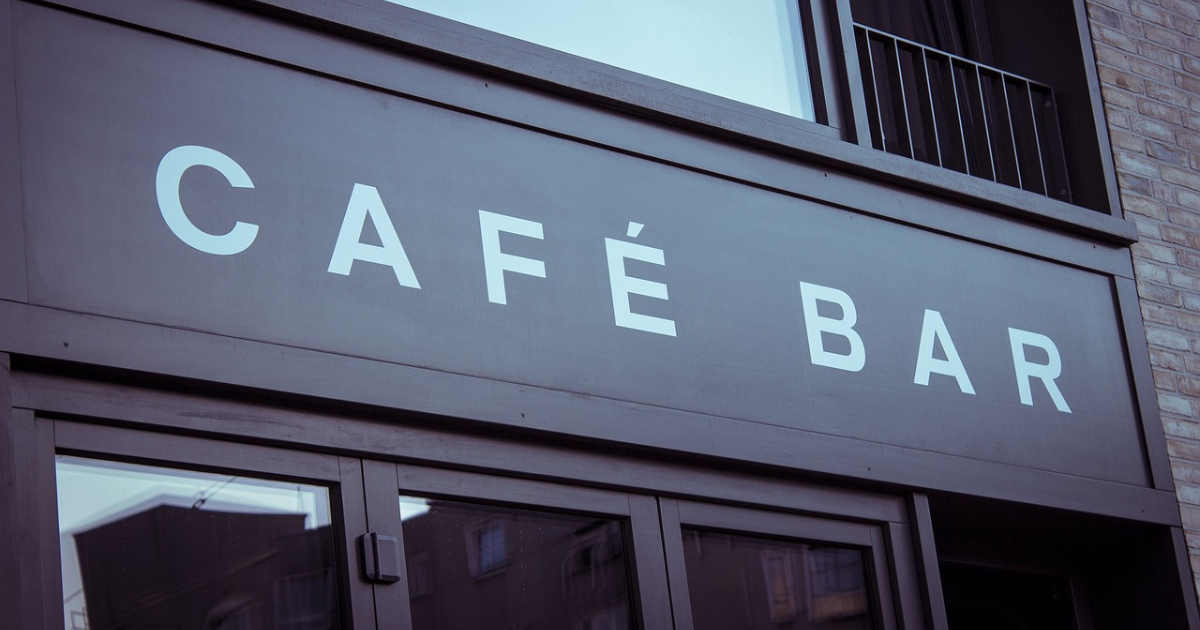 Exterior of a cafe bar in the UK