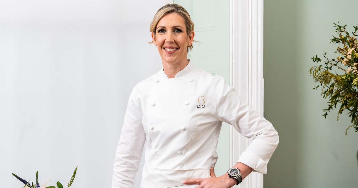 Clare Smyth wearing chef whites