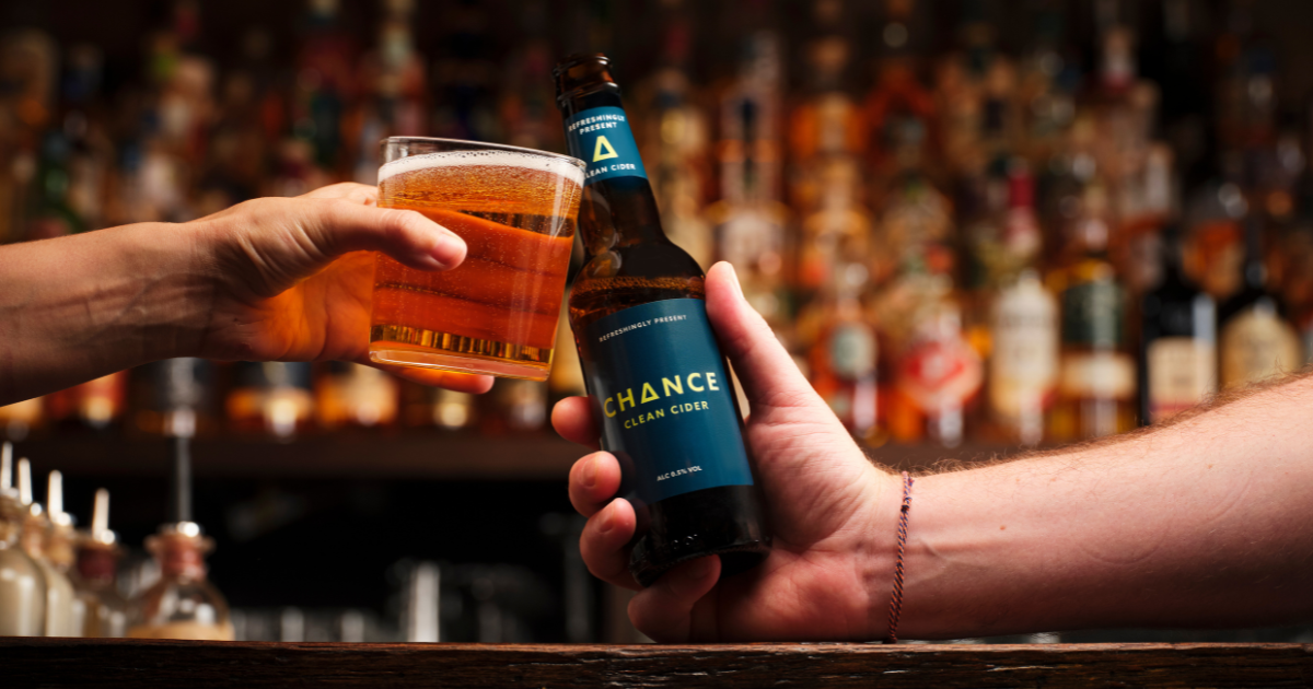Chance Clean Cider bottle and glass