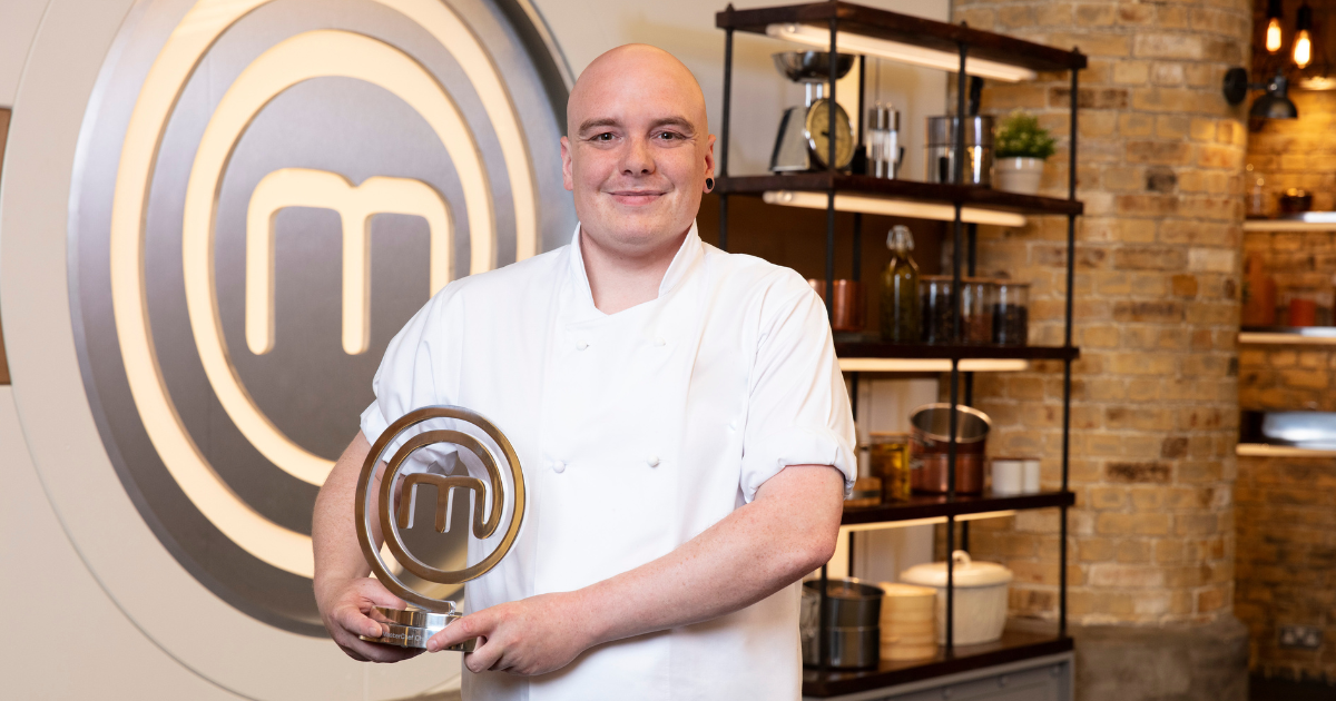 Dan Merriman with the MasterChef trophy
