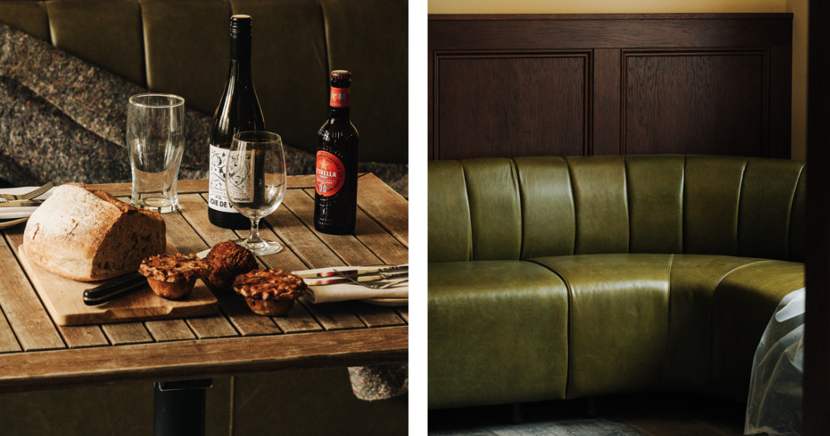 Food and interior at The Jack O'Newbury