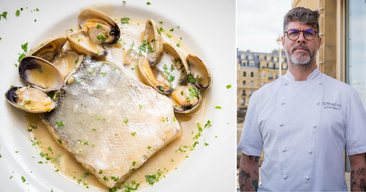 Food at Amelia in San Sebastian and chef Paulo Airaudo