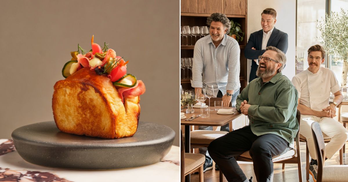 Hot tongue bun and the team at Labombe by Trivet