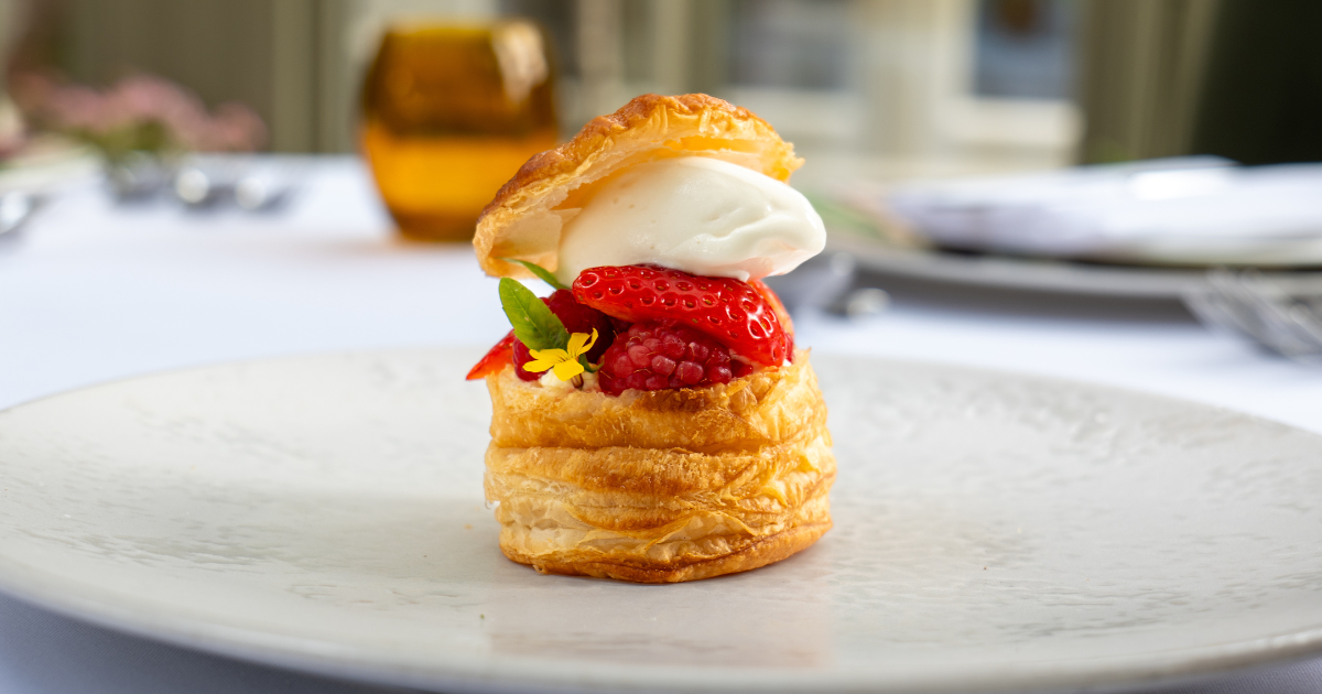 Dessert at Morston Hall by Galton Blackiston