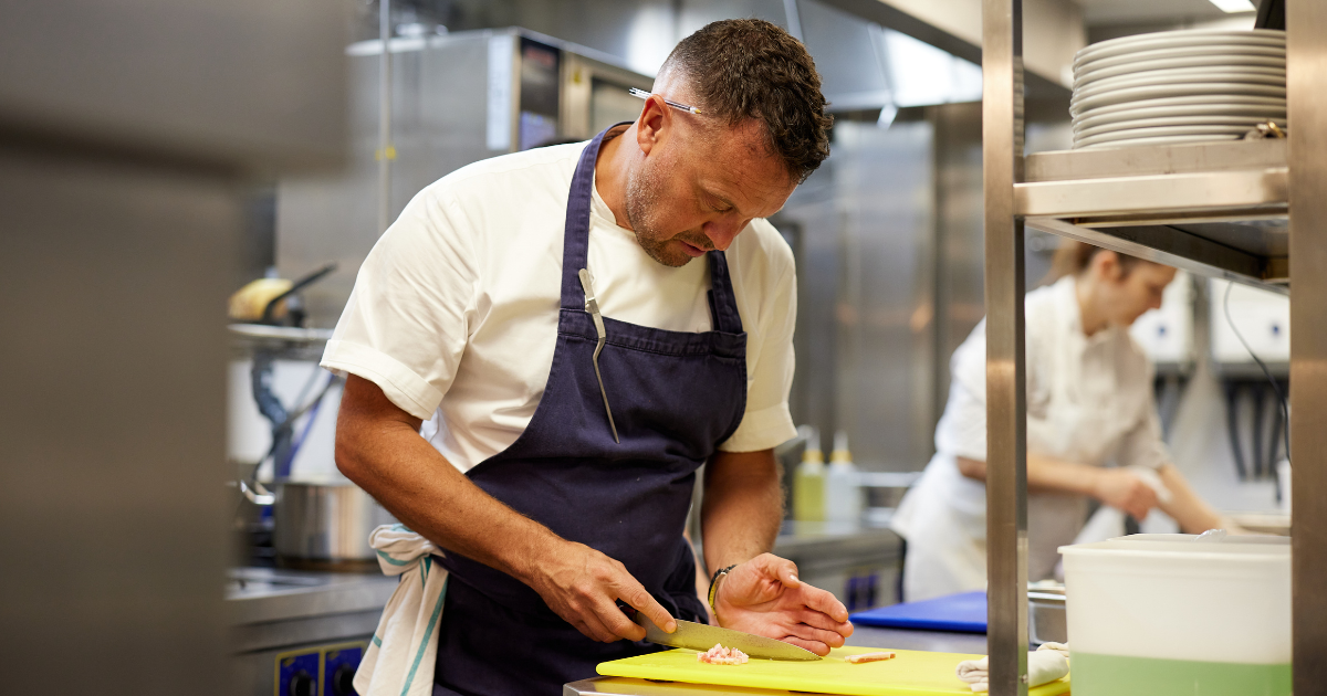 Gary Foulkes in the kitchen at Cornus