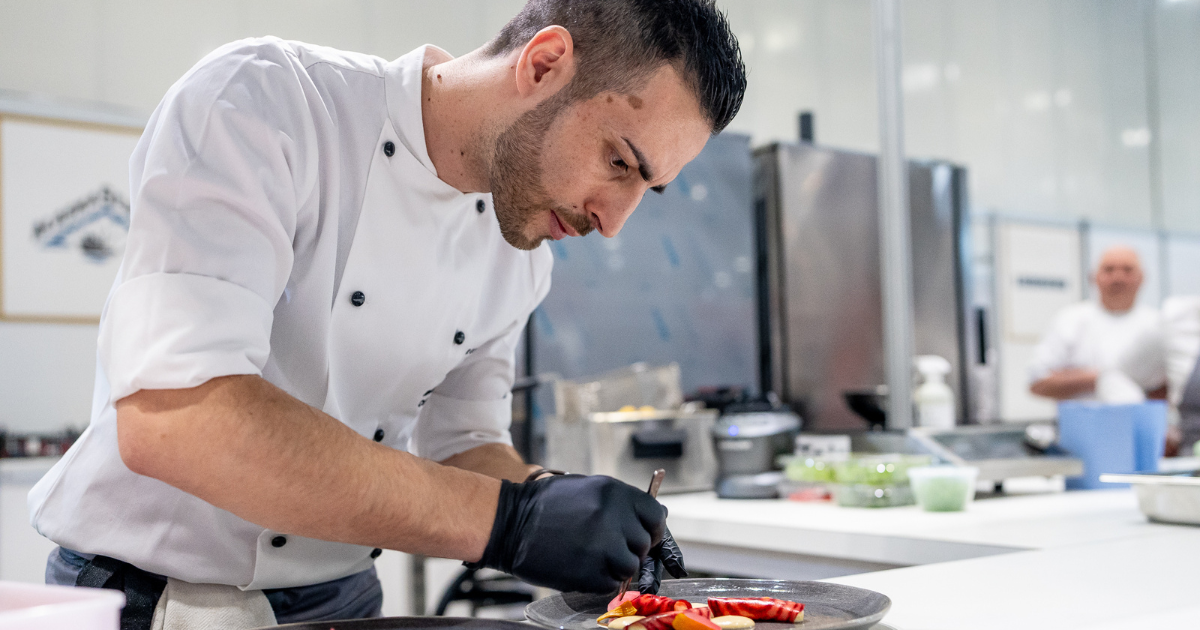 Chef prepares food at HRC