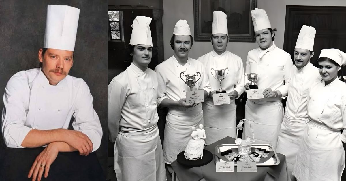 Ian McAndrew with chef whites and hat on