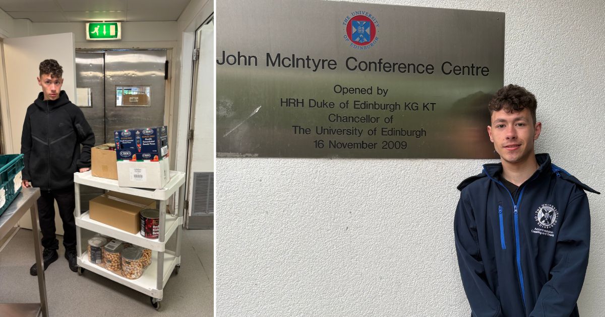 James Finn, University of Edinburgh kitchen porter