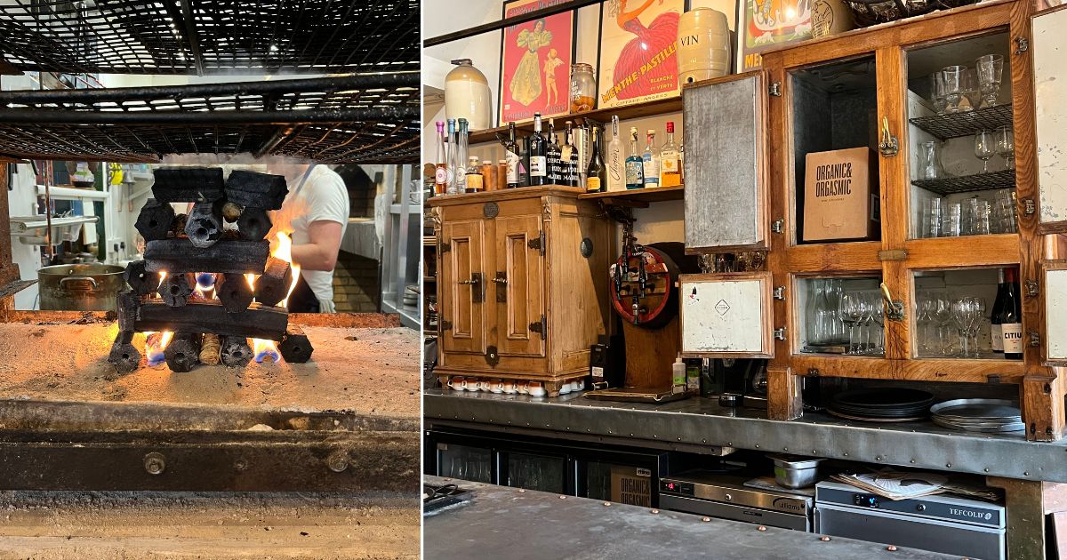 The Larder House fire and bar
