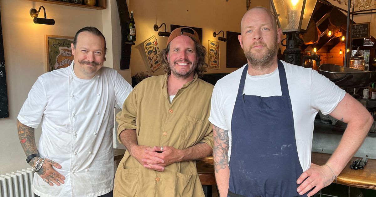 James Golding, James Fowler and Matt Noonan stood in The Larder House