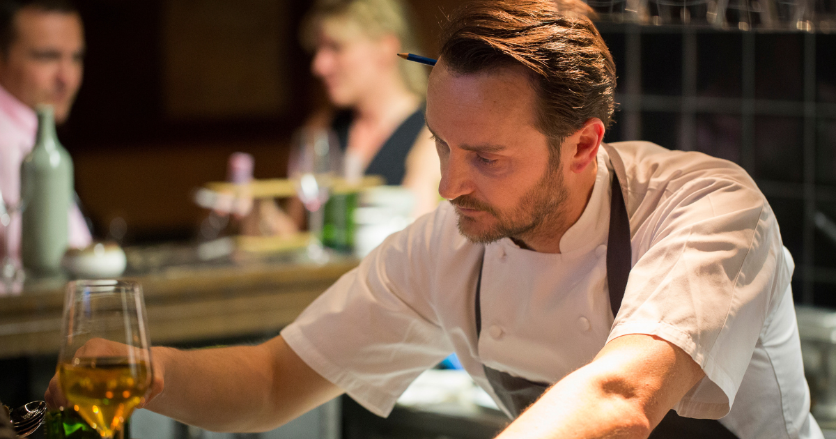 Chef Jason Atherton working at one of his restaurants