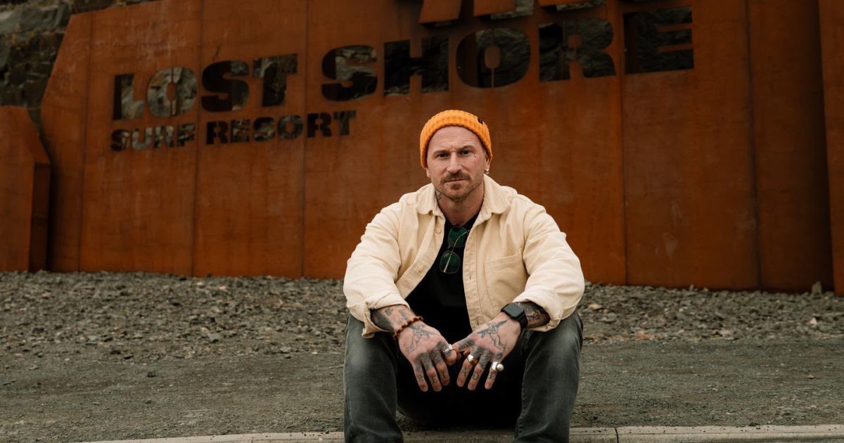 Jason Wright sat at Lost Shore Surf Resort