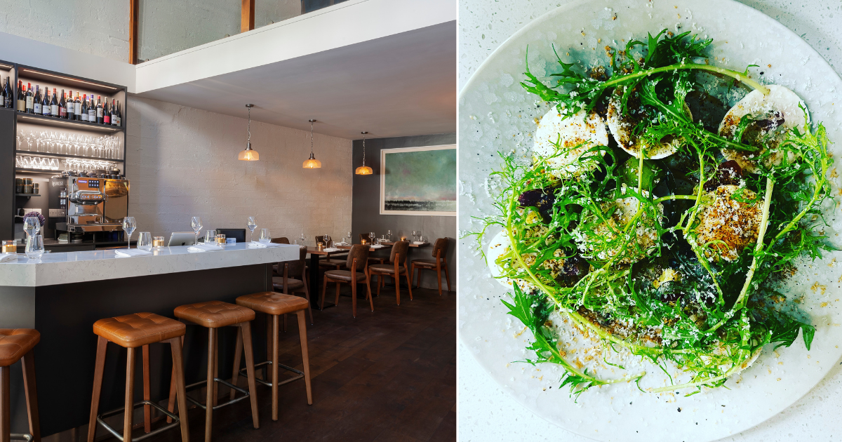 Interior and food at Forest Avenue, Dublin