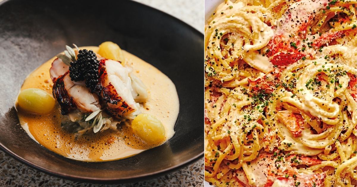 Lobster tail and lobster linguine by Aaron Costen and Jason Wright