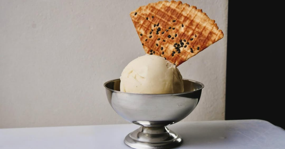 Elderflower and sea salt gelato
