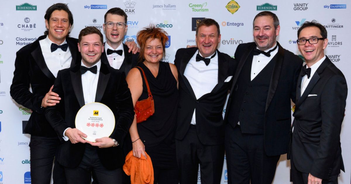 Kevin Scanlan and the Source at Gilpin Hotel team at the AA Awards 2025