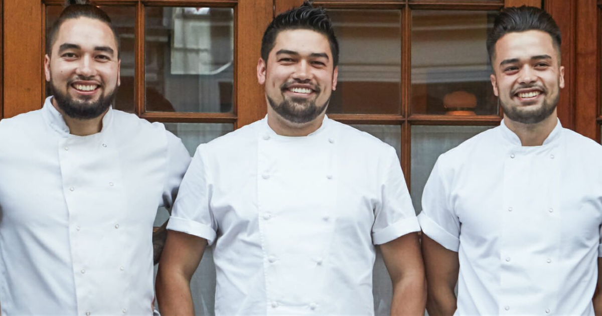 Luke Selby with brothers Theo and Nathaniel