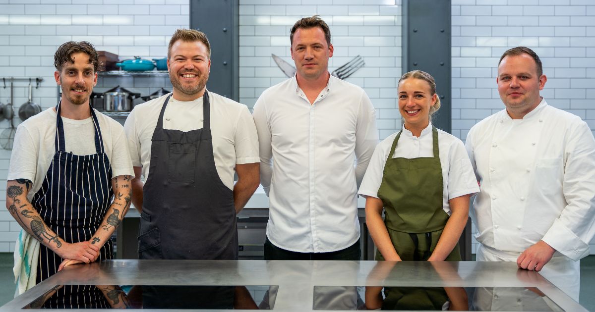 Liam Nichols, second from left, during his time on Great British Menu