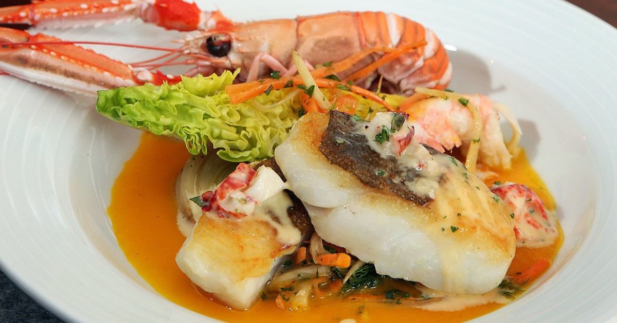 Fish dish at Loch Bay