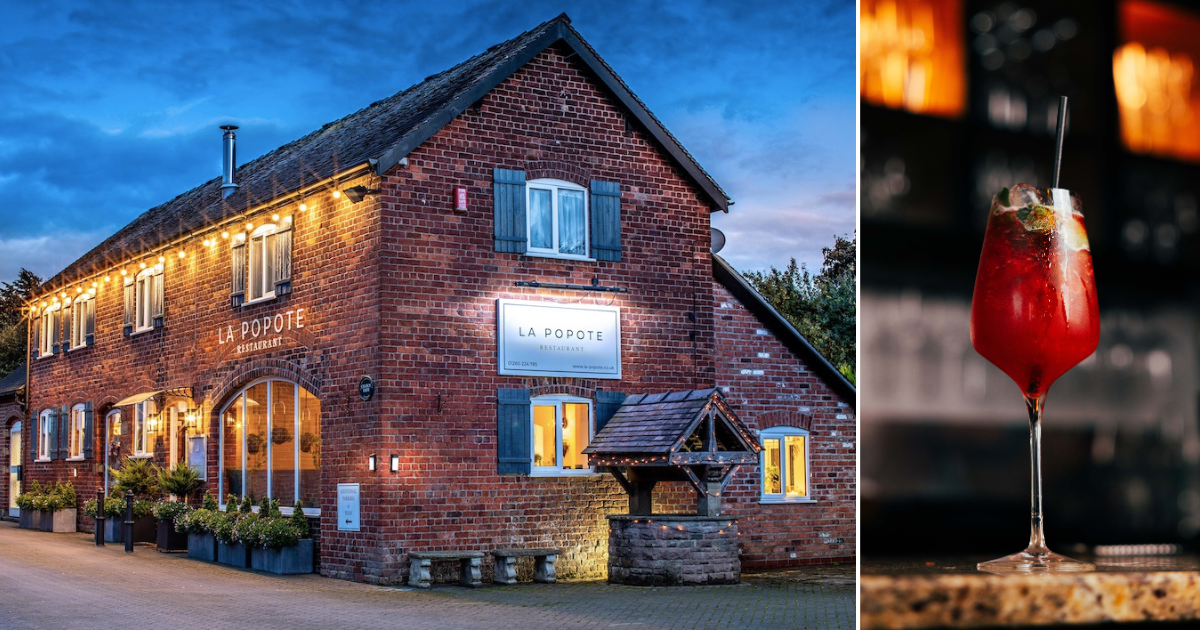 La Papote exterior and a cocktail