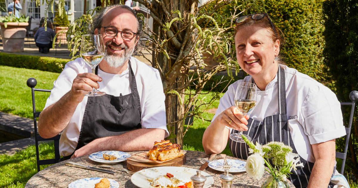 Luke Holder with Angela Hartnett