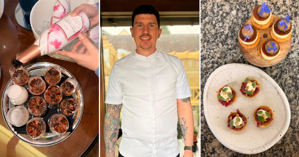 Stuart Deeley and food at Mallory Court